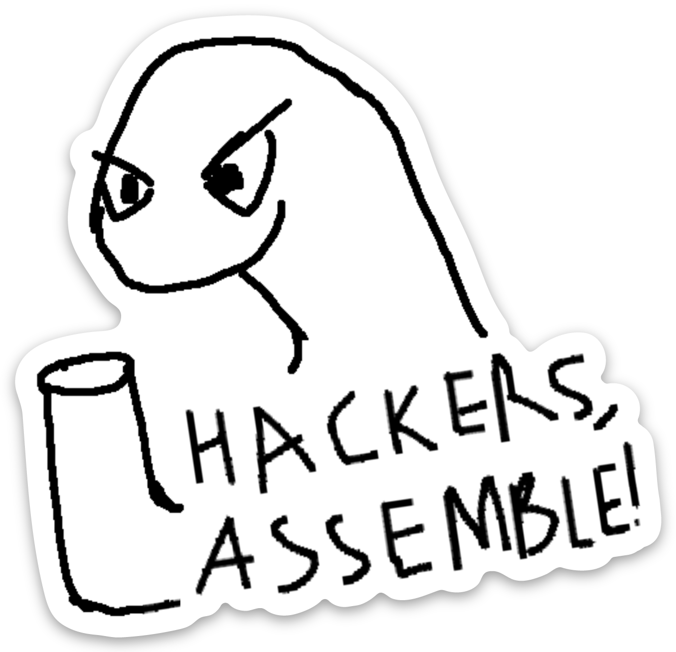 orpheus dinosaur labelled 'hackers assemble'